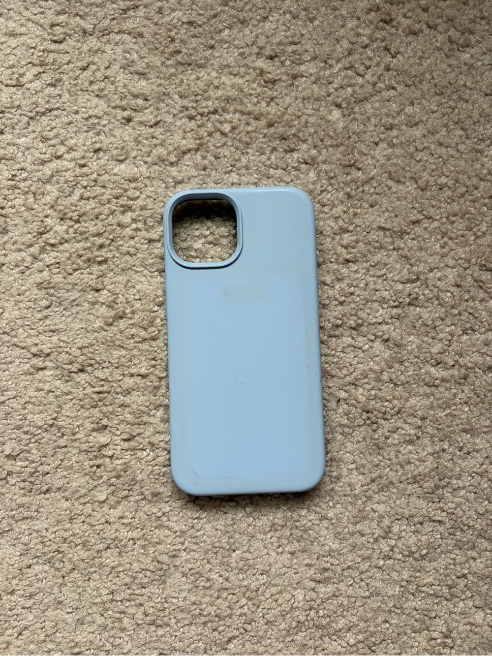 Soft-Touch Light Blue Silicone Phone Case